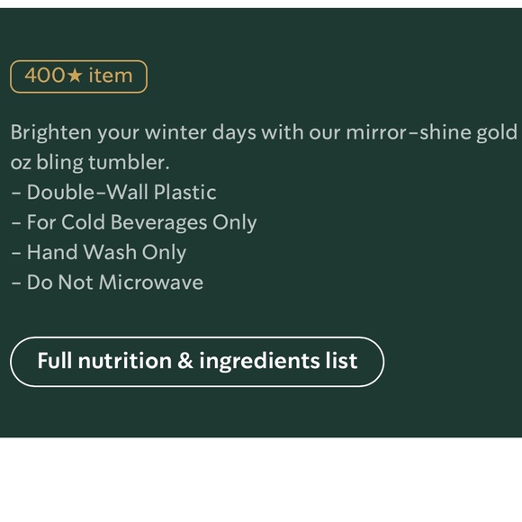 Starbucks Gold Studded 16oz Grande Tumbler with Straw- NWT Christmas 2022 - Picture 7 of 7